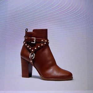 PRESTON STUDDED LEATHER ANKLE BOOTS MICHAEL KORS